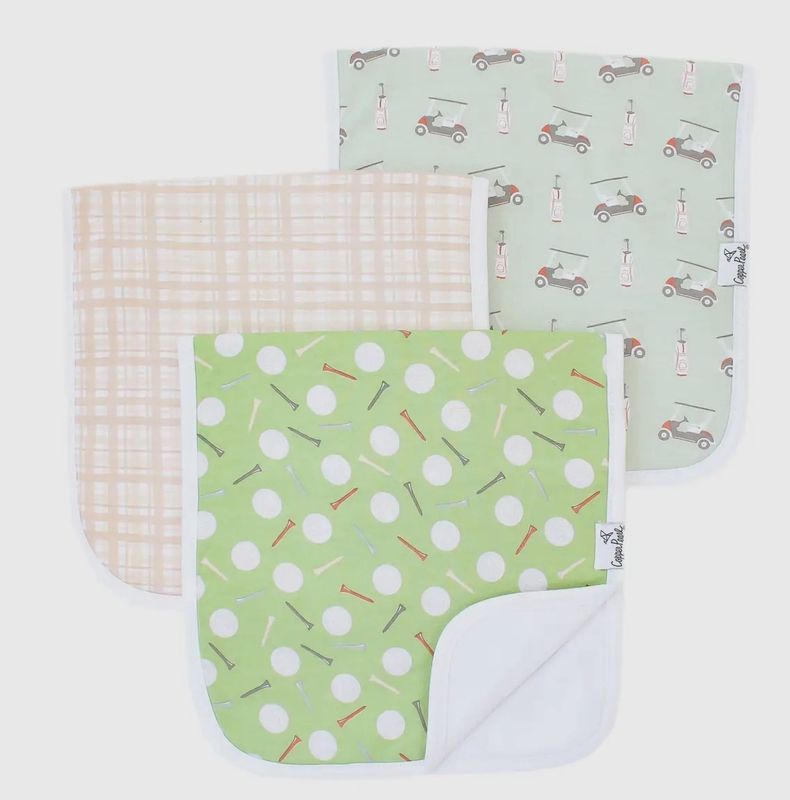 Copper Pearl Burp Cloths- Boogey