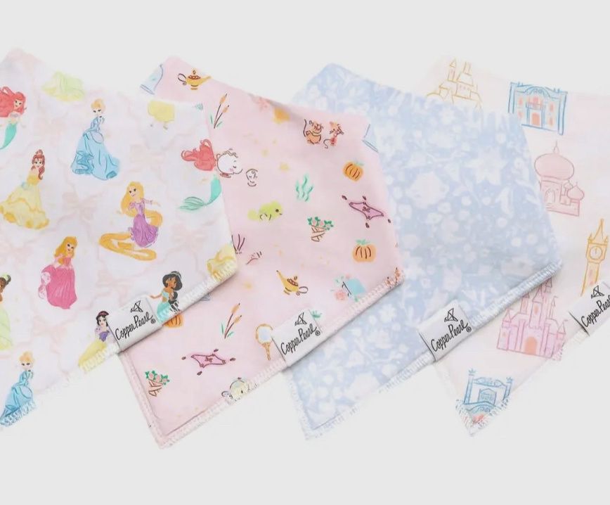 Copper Pearl Bibs- Disney Princess