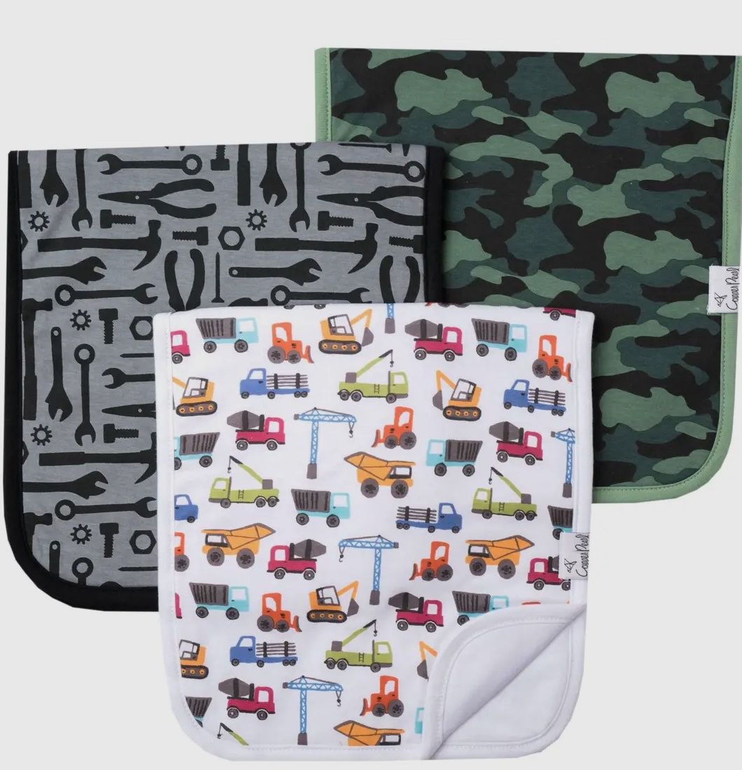 Copper Pearl Burp Cloths- Diesel