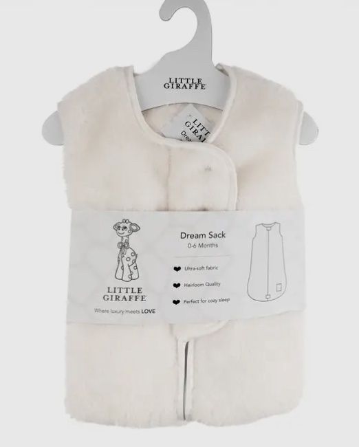 Little Giraffe Stretch Chenille Dreamsack, COLOR: Cream