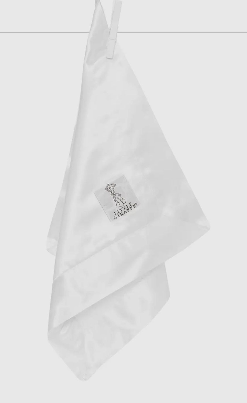 Little Giraffe- Satin Blanky, COLOR: White