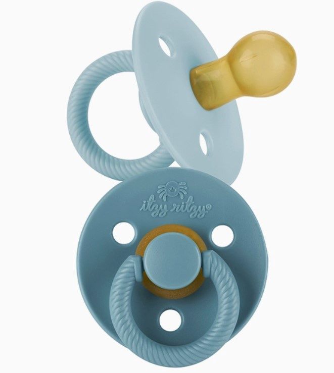 Itzy Soother- Natural Rubber Paci Set, COLOR: Harbor &amp; Coast