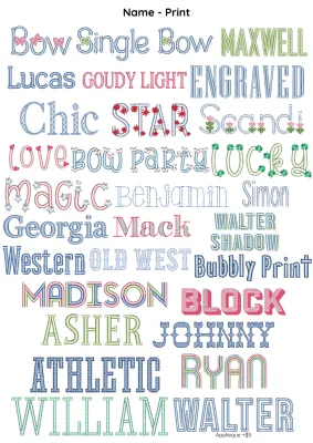 NAME FONTS