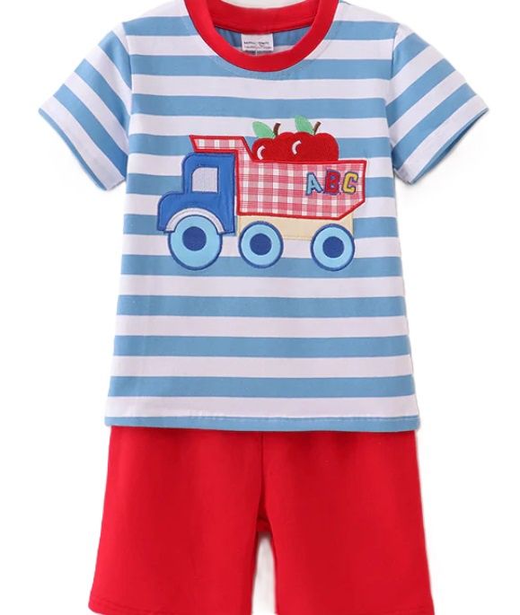 Back to School Boys Apple Set, Size: 4T
