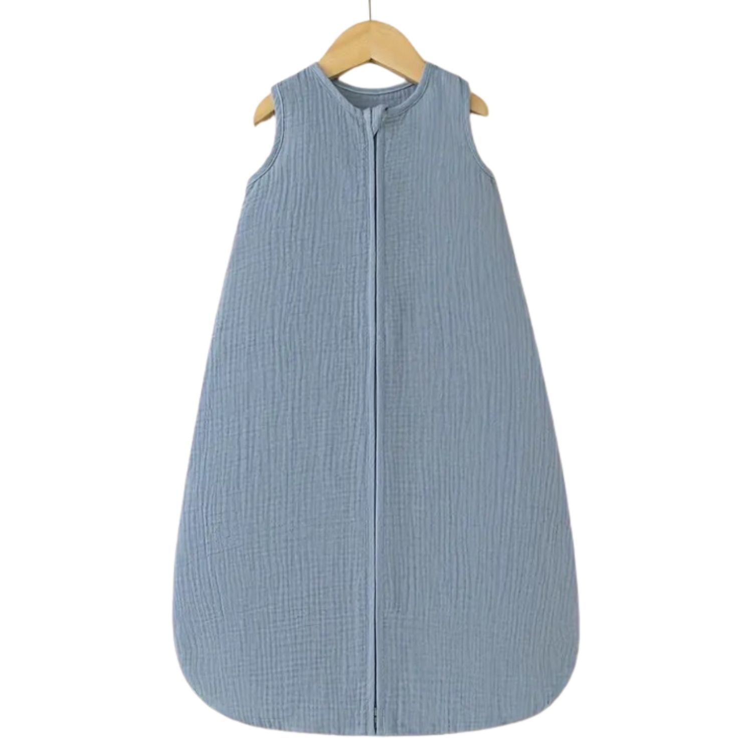 Muslin Sleep Sack, Colour: Blue, Size: 0/6M