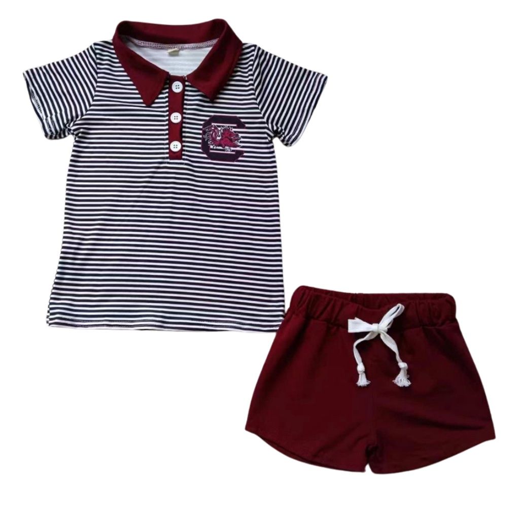 Gamecock Collared Shirt Set, Size: 2T