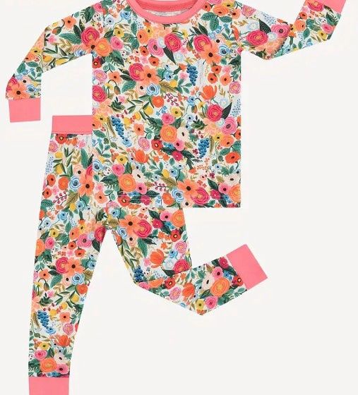 Blue Grapes and Flowers Bamboo Set, Size: 3T