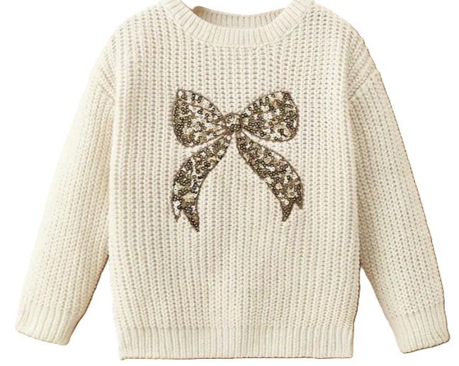 Chenille Bow Sweater, Size: 1/2T