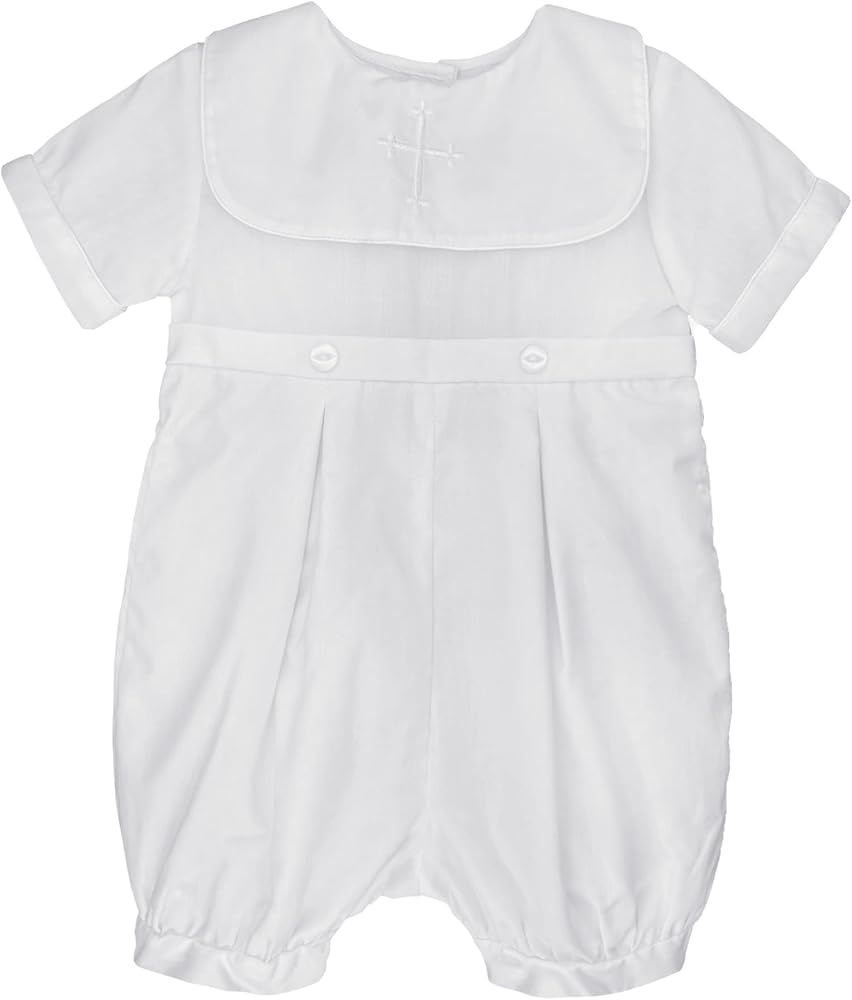 Embroidered Cross Christening Romper