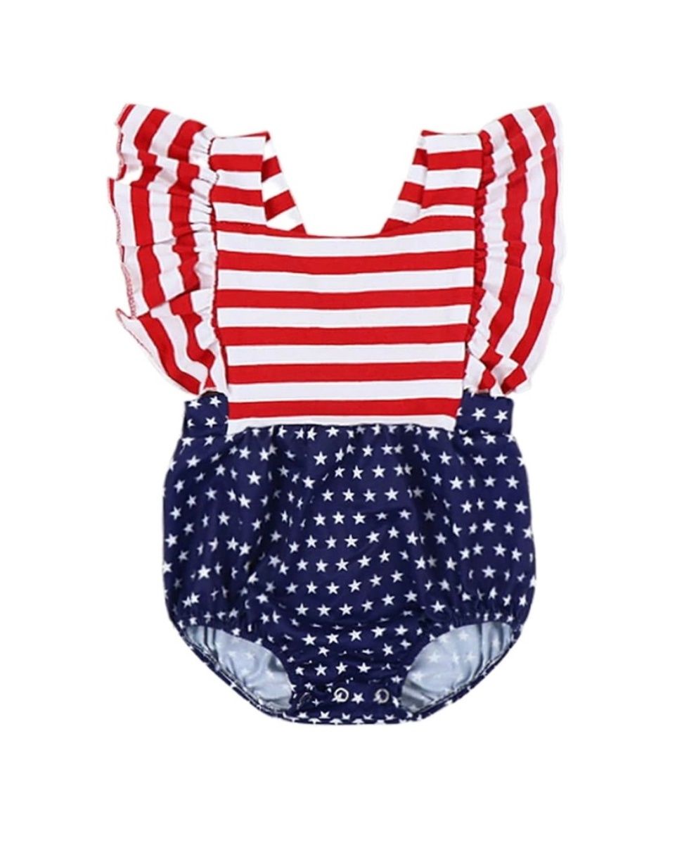 Stripes &amp; Stars Sunsuit, Size: 0/3M