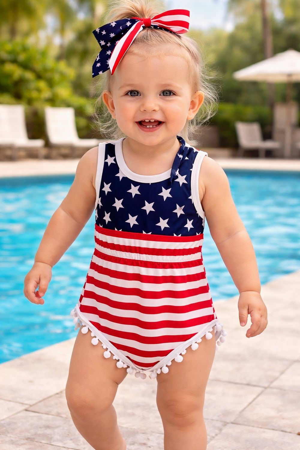 American Pom Pom Romper
