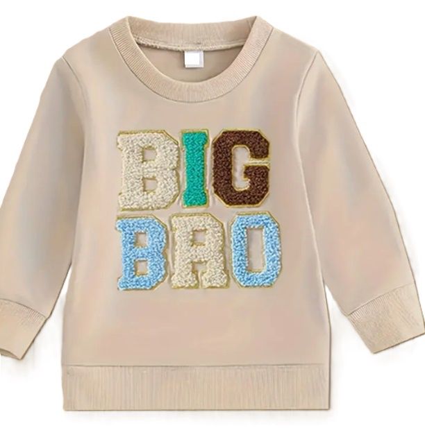 Big Bro Chenille Patch Sweatshirt, Size: 3/4T