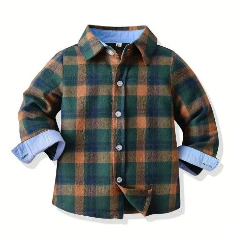 Boys Fall Flannel Button Up, Size: 3/4T