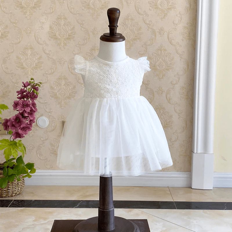 Lace &amp; Tule Christening Dress