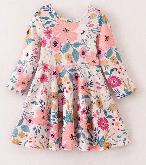 Fall Floral Twirl Dress