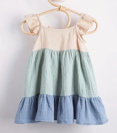 Muslin Cap Sleeve Dress, Size: 6/9M