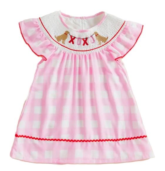 Smocked XOXO Dog Dress, Size: 6/12M