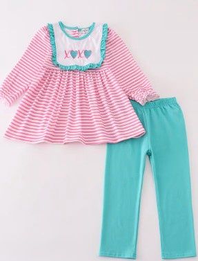 Pink Teal XoXo Outfit