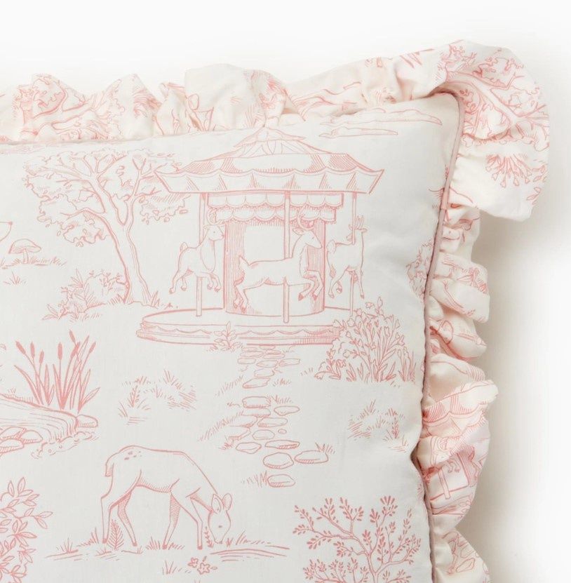 Animal Toile Pillow, COLOR: Pink