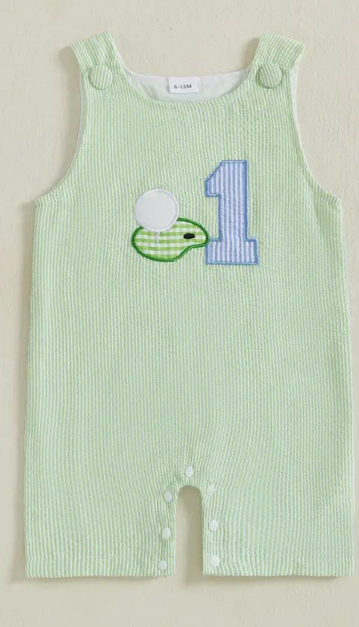 Green 1st Birthday Golf John John