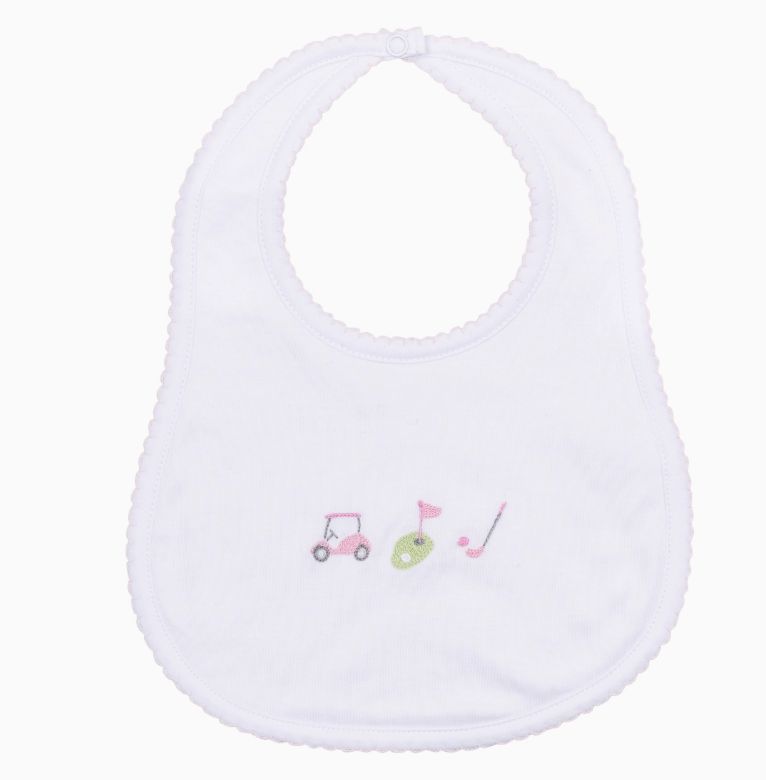 Tiny Tee Time Bib, COLOR: Pink
