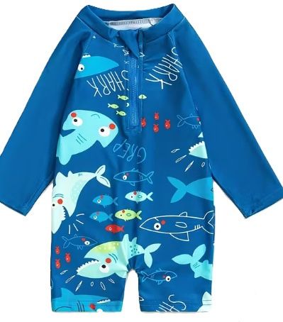 Boys LS Zip Up Swim