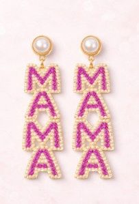 Mama Earrings, COLOR: Pink