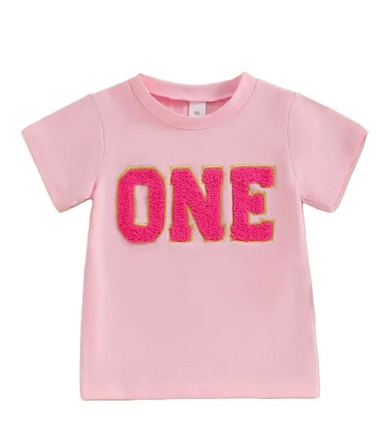 Chenille Patch Birthday T Shirt, Size: 1/2T