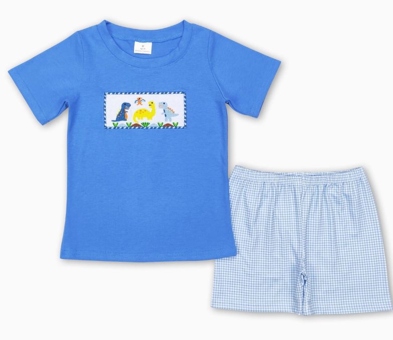 Embroidered Dinosaur Set