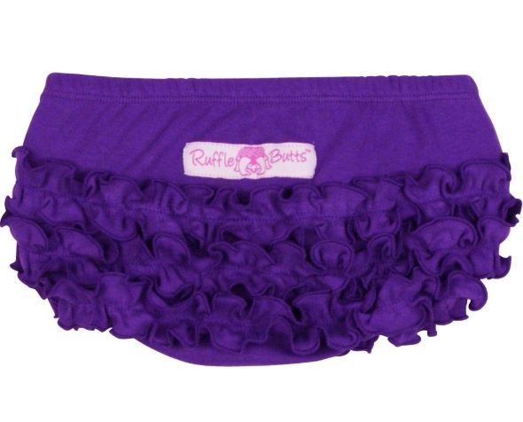 Purple Woven RuffleButt Bloomer, Size: 3/6M