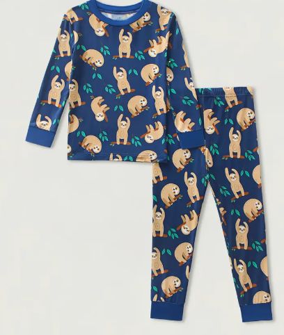 Sloth Bamboo Set, Size: 2T