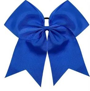 Cheer Bow Pony Tail, COLOR: Royal