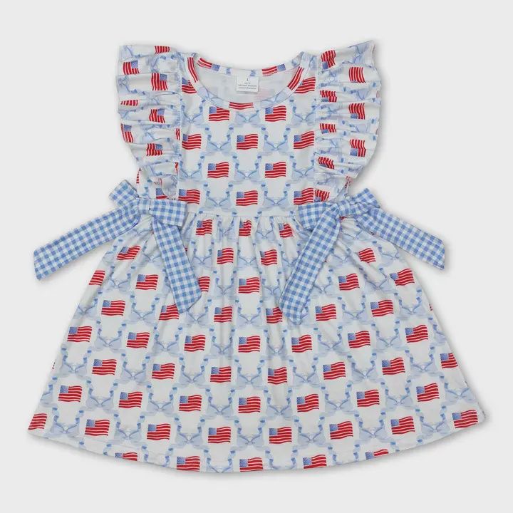 Classic American Girl Gingham Bow Dress