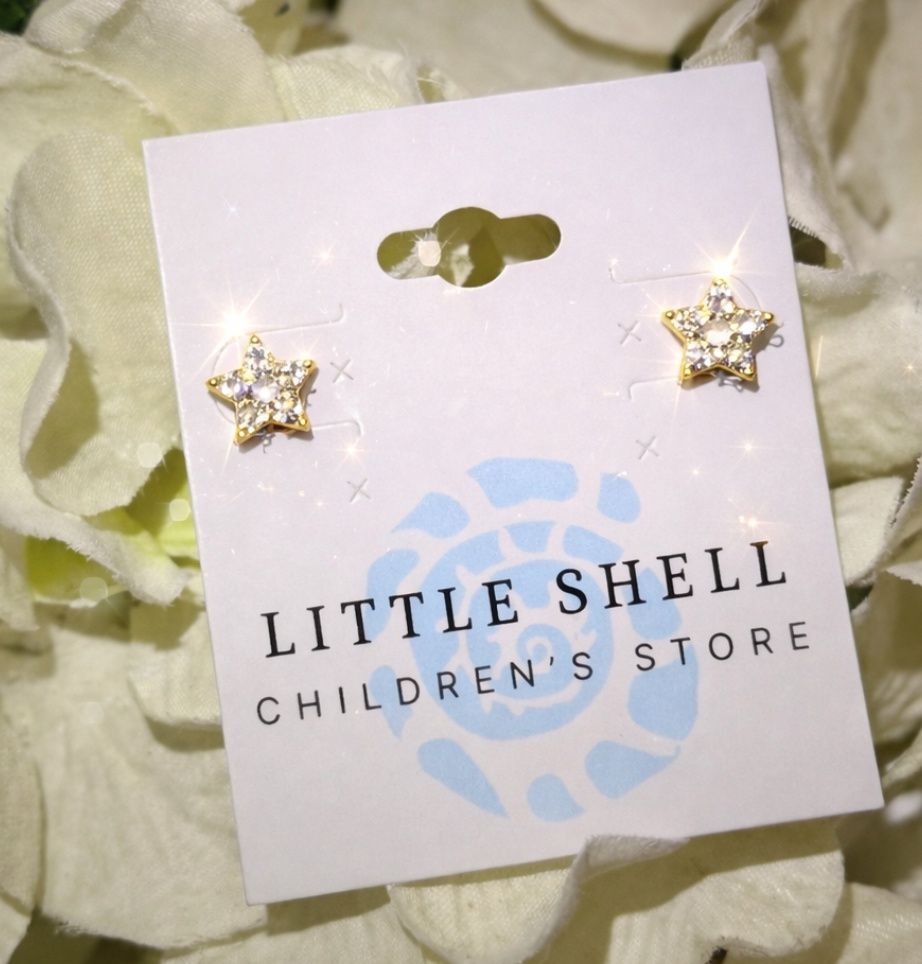 Gold CZ Star Earrings Gold CZ Star Earrings