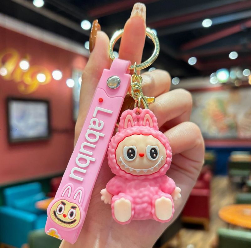 Labubu Silicone Keychain, COLOR: Pink