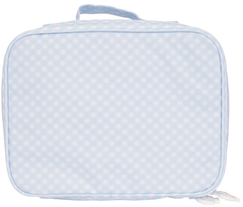 Apple of my Isla Wipeable Lunch Box, COLOR: Blue Gingham