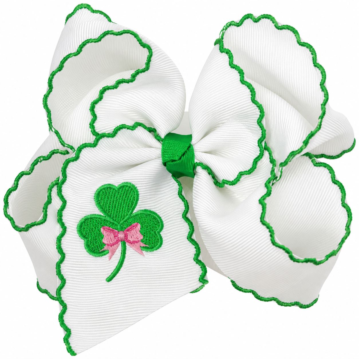 Picot Trim Clover Bow