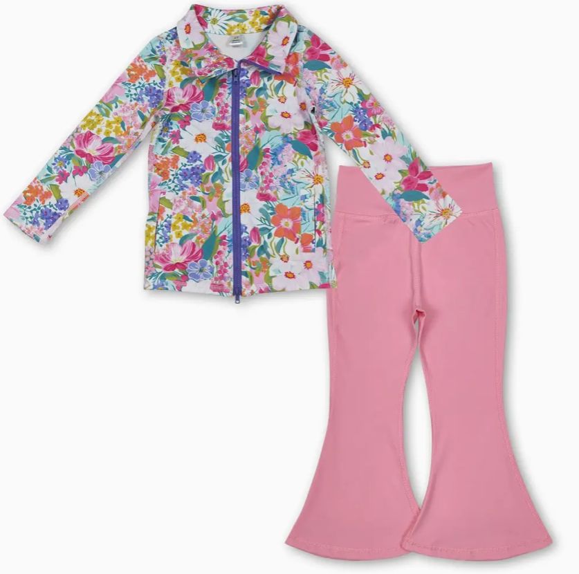 Athletic Girls Floral Outfit