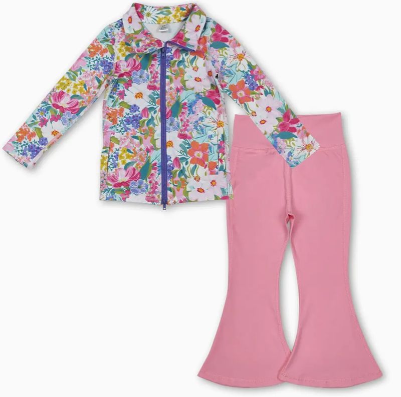 Athletic Girls Floral Outfit