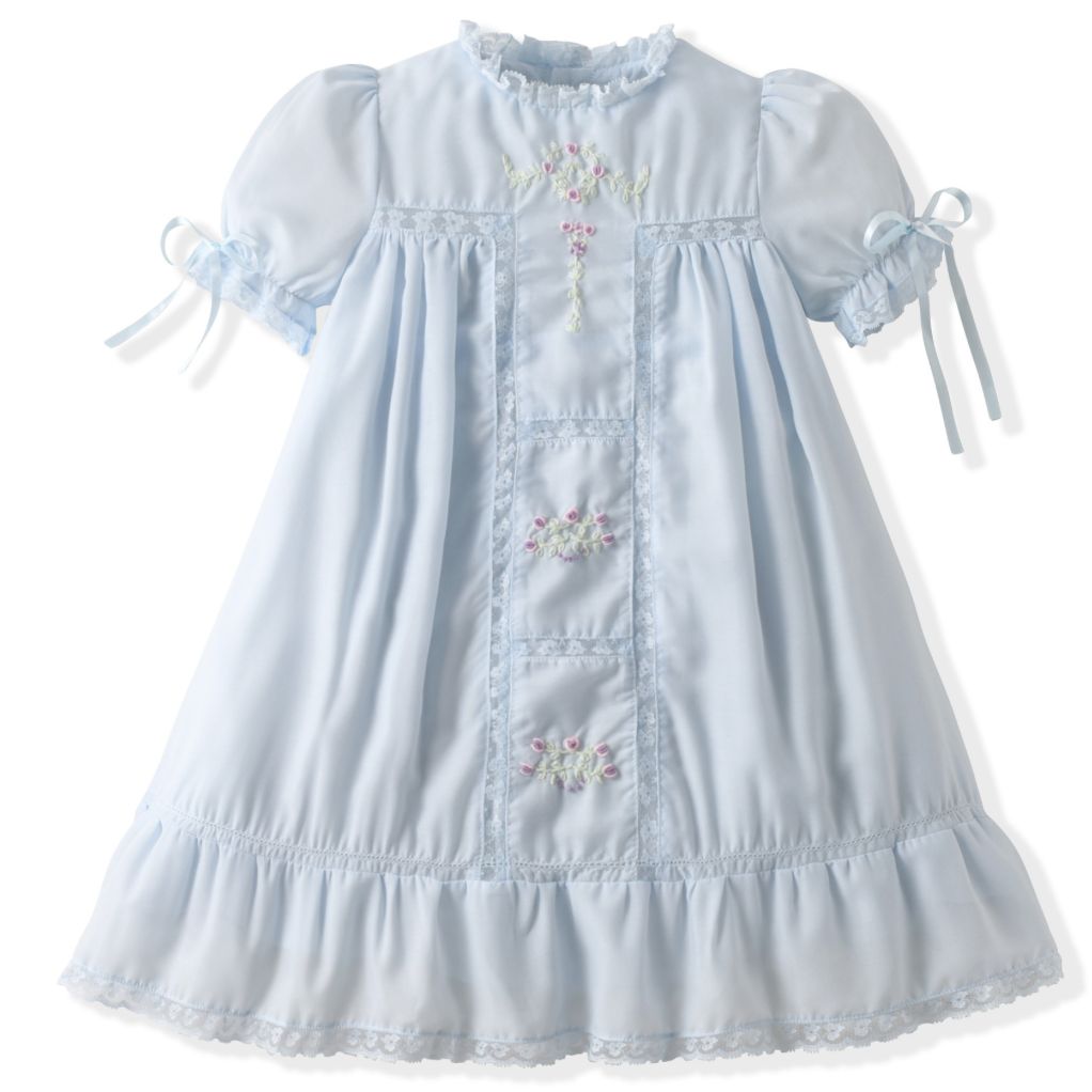 Blue Lace and Hand Embroidered Bishop