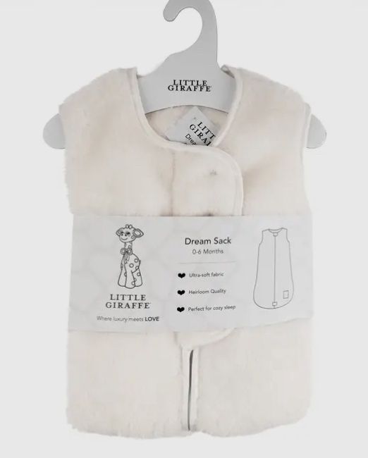 Little Giraffe Stretch Chenille Dreamsack, COLOR: Cream