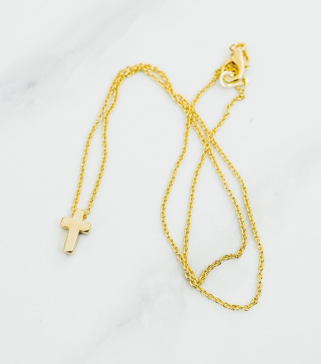 Gold Plated Cross Necklce