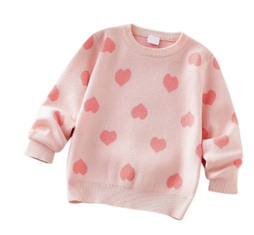 Pink Heart Valentines Sweater