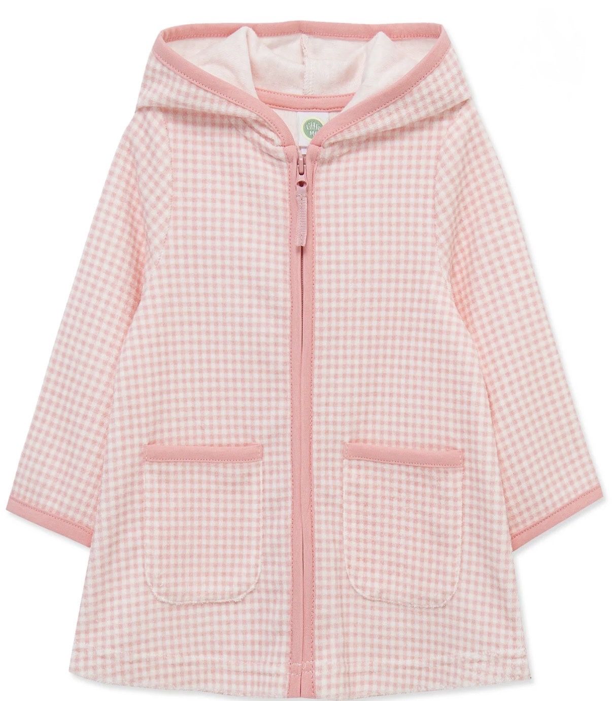 Little Me Pink Gingham Swim Cover Up