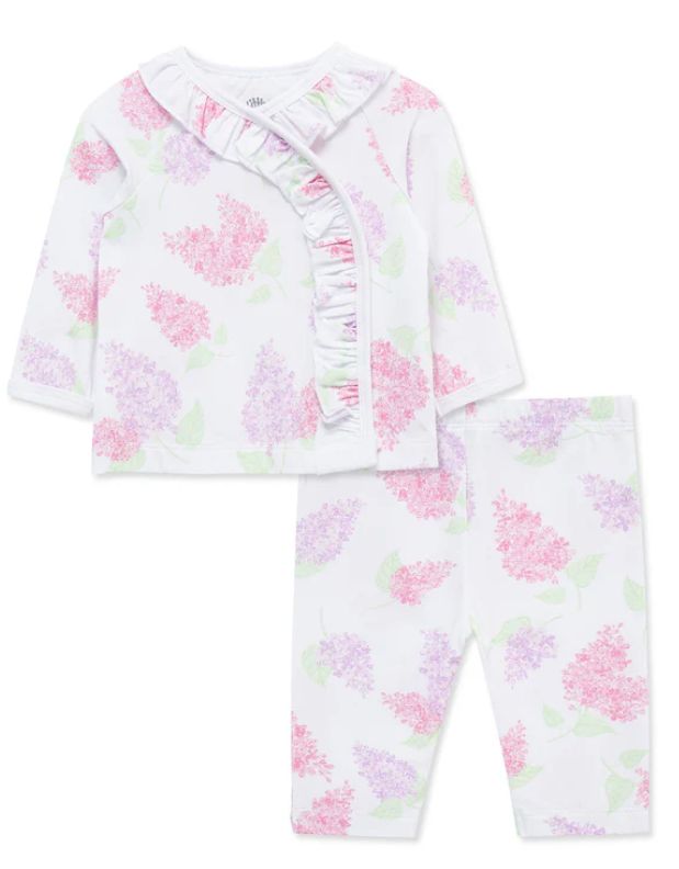 Little Me Lilac Cardigan Set