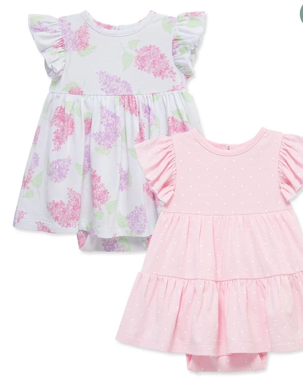 Little Me- 2 Pack Lilac Bodysuit Dresses, Size: 3M