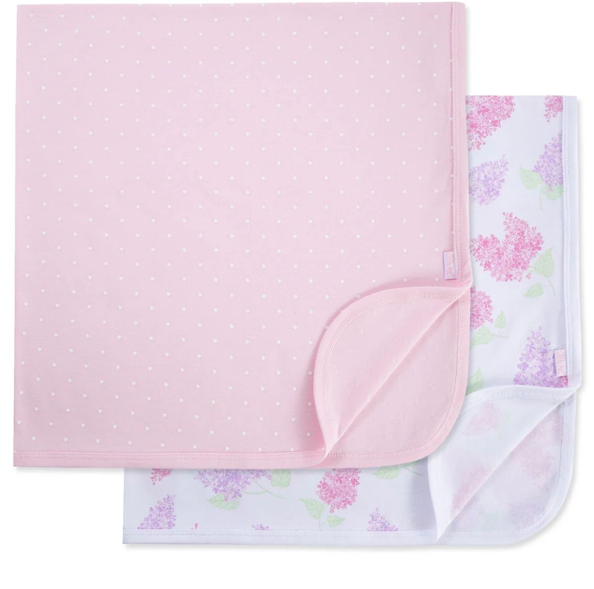 Little Me- Lilac Receiving Blanket 2 Pack