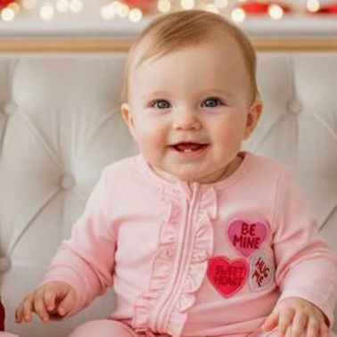 Be Mine Heart Ruffle Footie