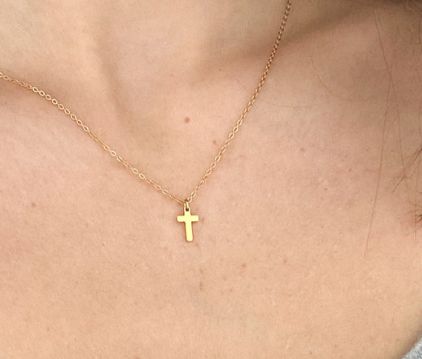 Children's Gold Plated Cross Necklace