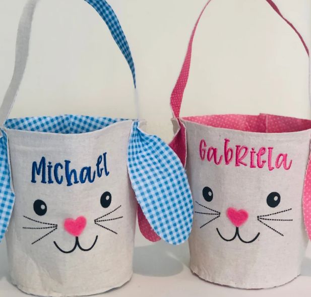 Bunny Ear Basket w/ monogram